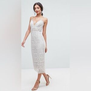 ASOS Lace Cami Midi Pencil Dress